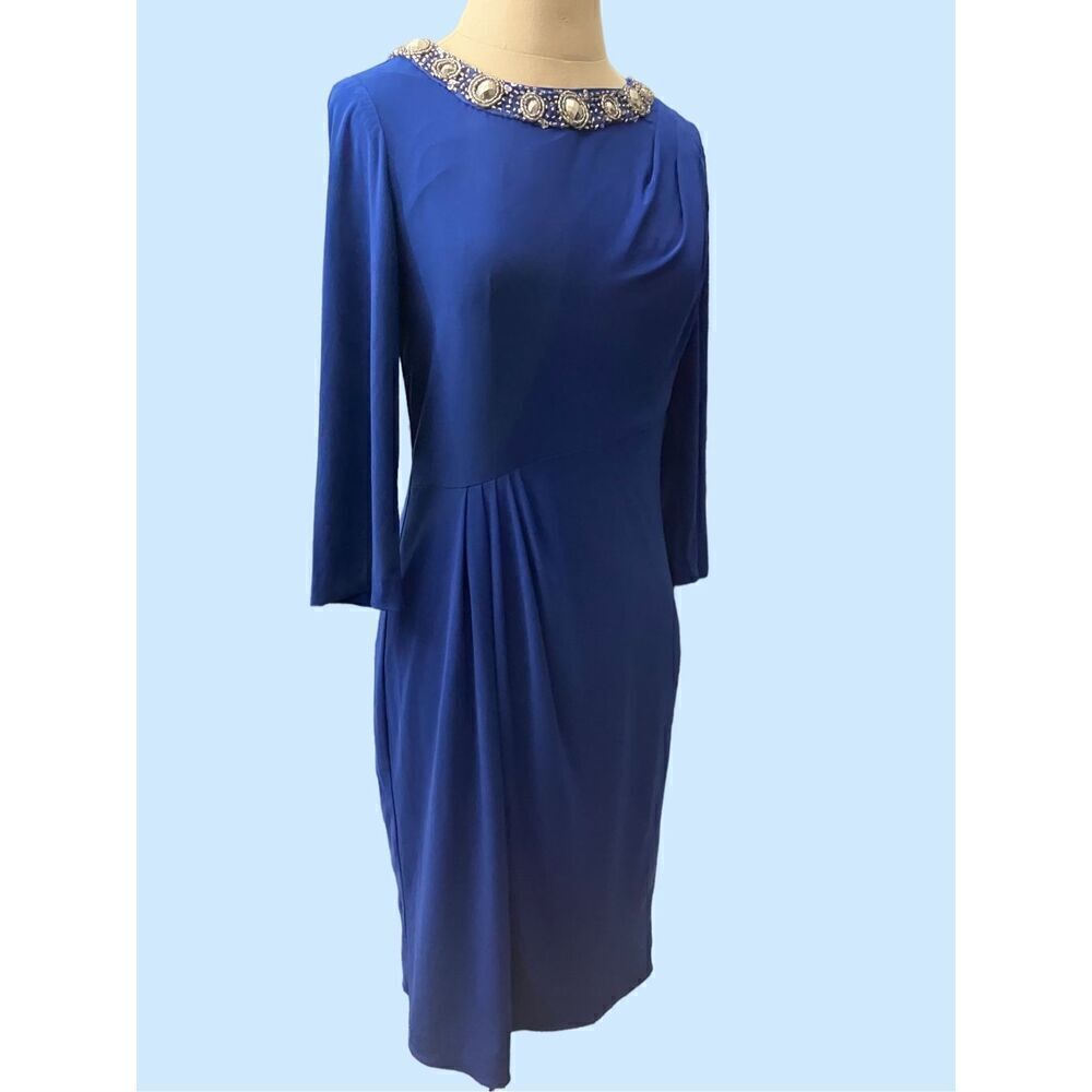 Alex Evenings Sapphire Blue Cocktail Dress / SZ: 6 / NWT